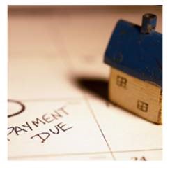 house on calendar with payment in text